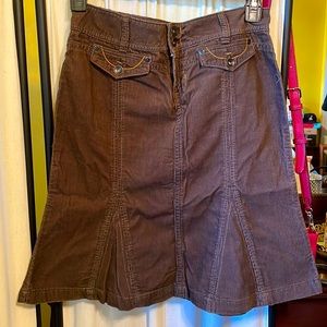 Unionbay corduroy Brown skirt size 7 100% cotton